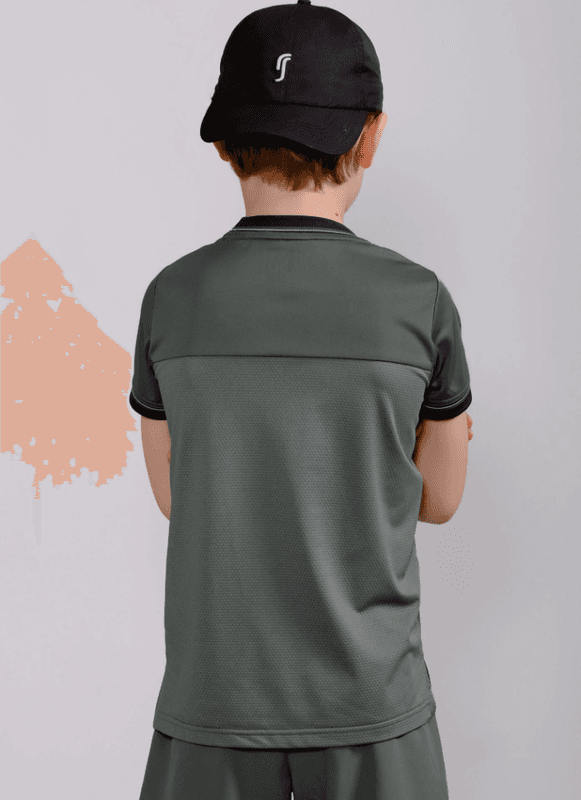 RS Junior Performance Tee - Crew Neck (Court Green / Court White)