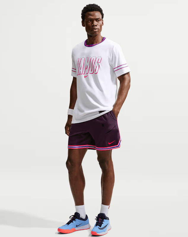 NikeCourt Slam Men's Dri-FIT Tennis Shorts (Burgundy Ash / Bright Crimson)