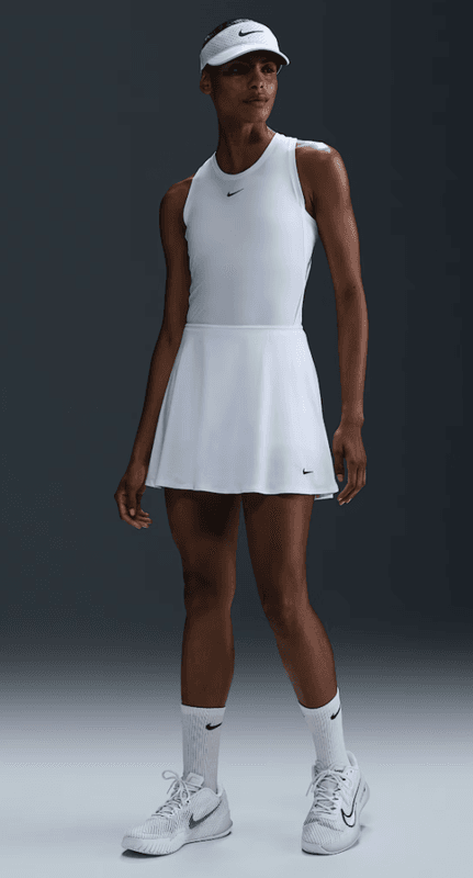 Nike Victory Women's Dri-FIT Flouncy Tennis Skirt (Hvit)