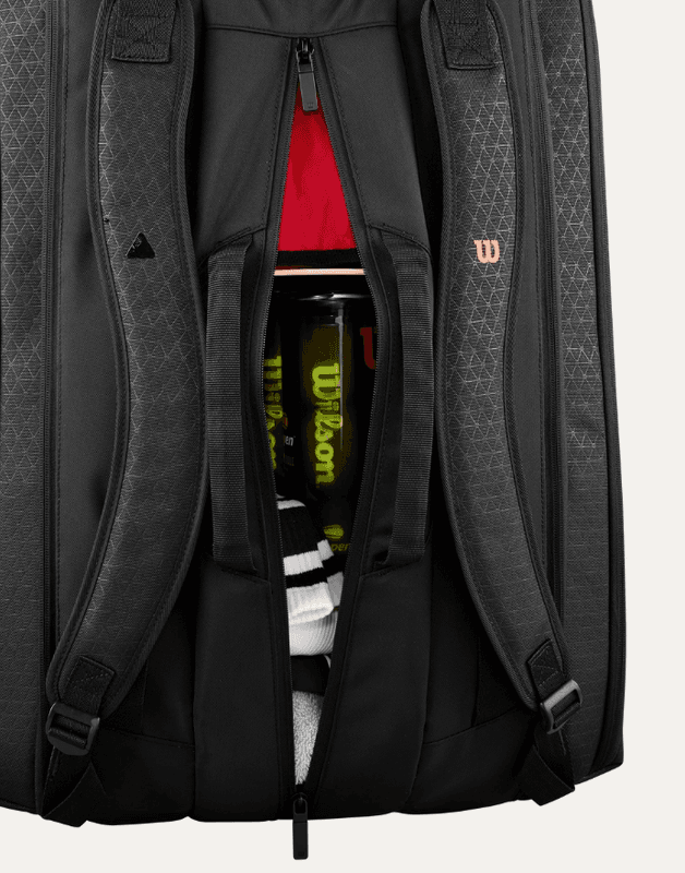 Wilson Clash V3 15PK Racket Bag (Svart / Rød)