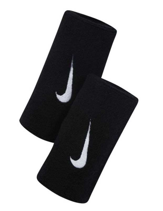 Nike Swoosh Doublewide Wristband 2 Pack (Svart)