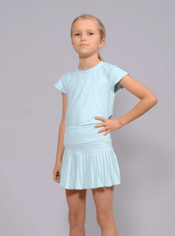 RS Girl's Match Skirt (Soft Teal / White)